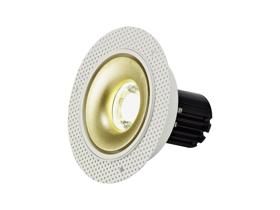 DM201106  Bolor T 10 Tridonic Powered 10W 4000K 810lm 36° CRI>90 LED Engine White/Gold Trimless Fixed Recessed Spotlight, IP20